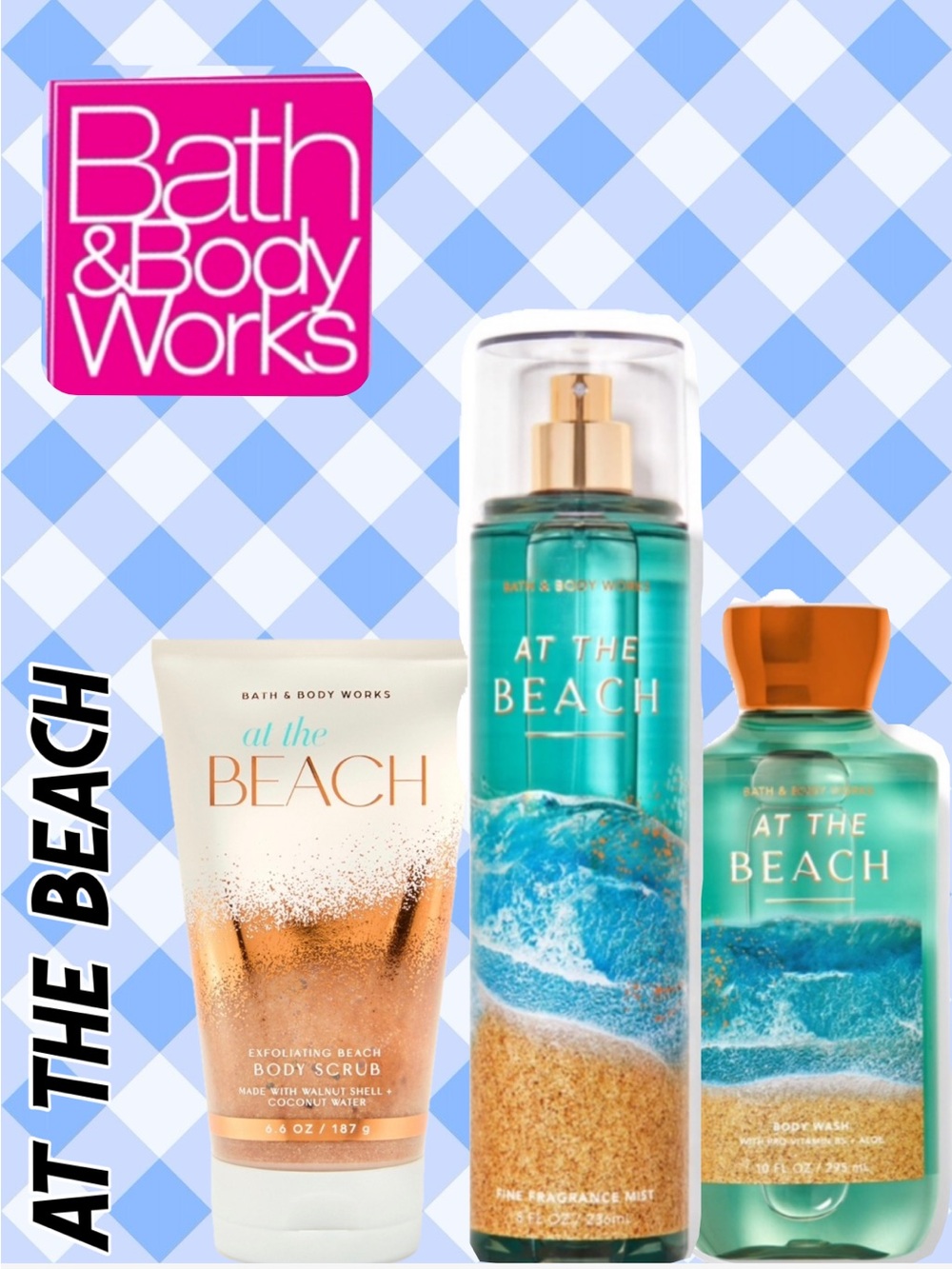 BATH & BODY WORKS 3pc Bundle - AT THE BEACH